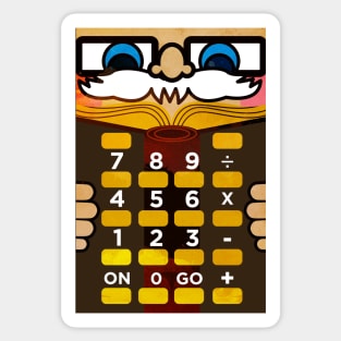 Little Prof Calculator Sticker